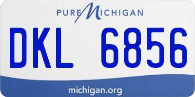 MI license plate DKL6856