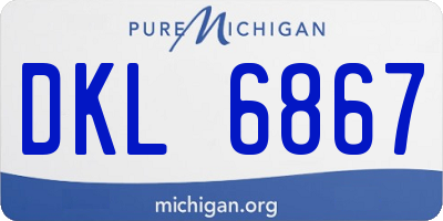 MI license plate DKL6867