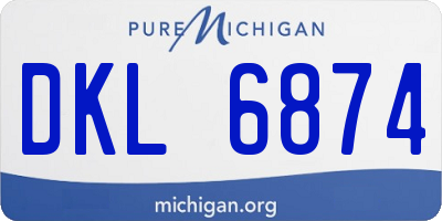 MI license plate DKL6874