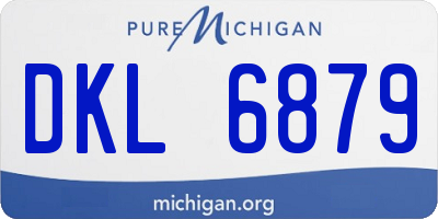 MI license plate DKL6879