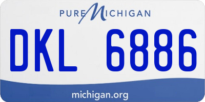 MI license plate DKL6886