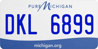 MI license plate DKL6899