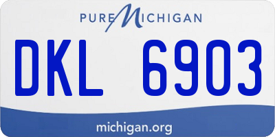 MI license plate DKL6903