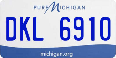 MI license plate DKL6910