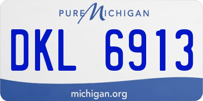 MI license plate DKL6913