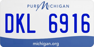 MI license plate DKL6916