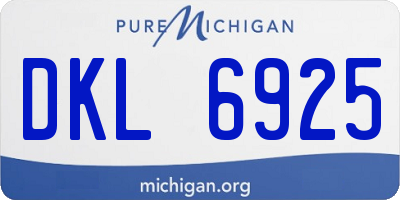MI license plate DKL6925