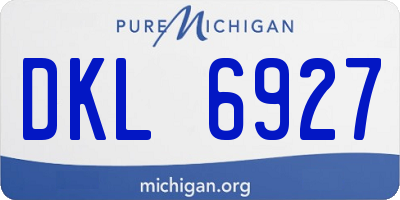 MI license plate DKL6927