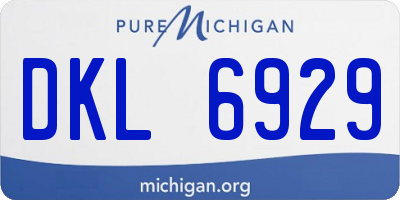 MI license plate DKL6929