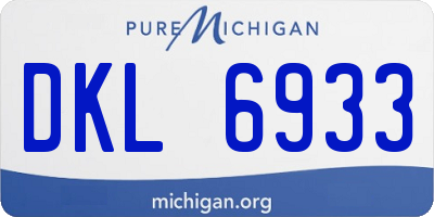MI license plate DKL6933