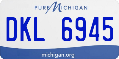 MI license plate DKL6945