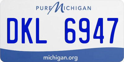MI license plate DKL6947