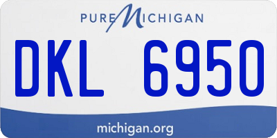 MI license plate DKL6950