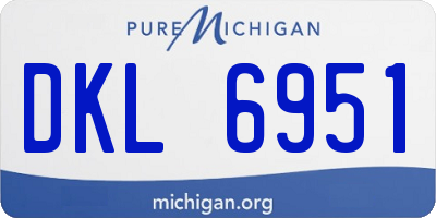MI license plate DKL6951