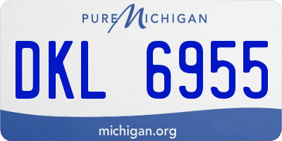 MI license plate DKL6955