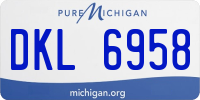 MI license plate DKL6958