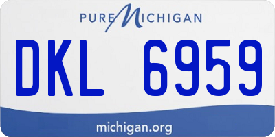 MI license plate DKL6959