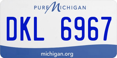 MI license plate DKL6967