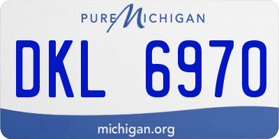 MI license plate DKL6970