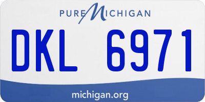 MI license plate DKL6971