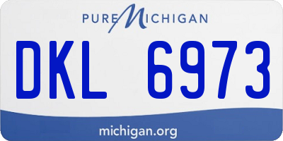 MI license plate DKL6973