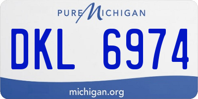 MI license plate DKL6974