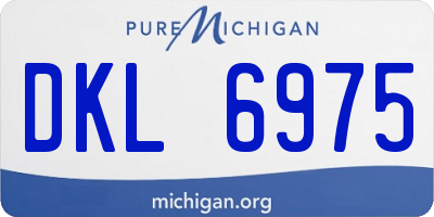MI license plate DKL6975