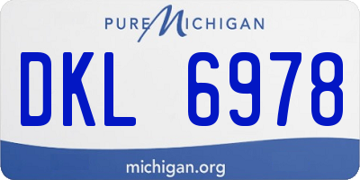 MI license plate DKL6978