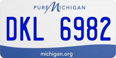 MI license plate DKL6982