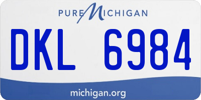 MI license plate DKL6984