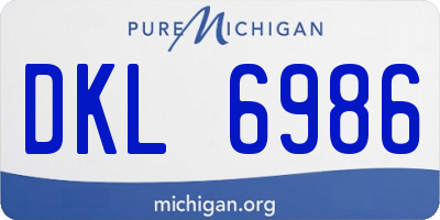 MI license plate DKL6986