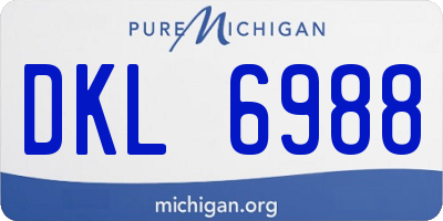 MI license plate DKL6988