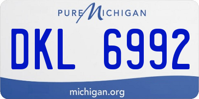 MI license plate DKL6992