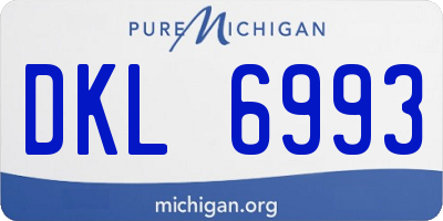 MI license plate DKL6993