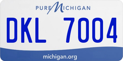 MI license plate DKL7004