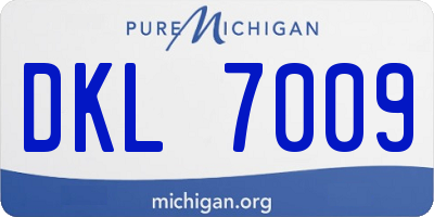 MI license plate DKL7009