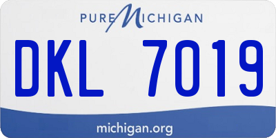 MI license plate DKL7019