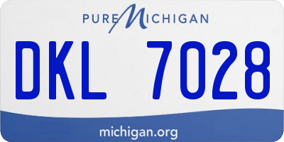 MI license plate DKL7028