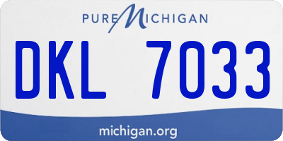 MI license plate DKL7033