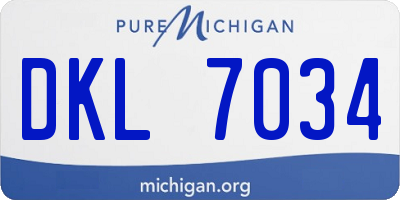 MI license plate DKL7034