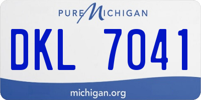 MI license plate DKL7041