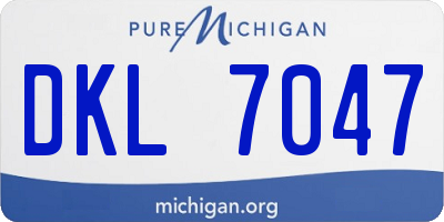MI license plate DKL7047