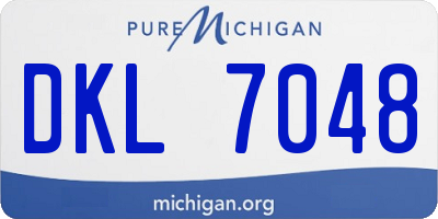 MI license plate DKL7048