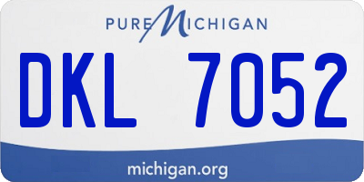 MI license plate DKL7052