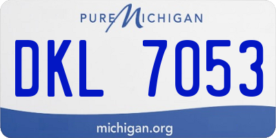 MI license plate DKL7053