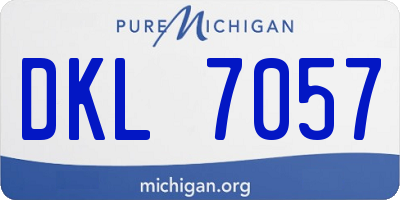 MI license plate DKL7057
