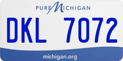 MI license plate DKL7072