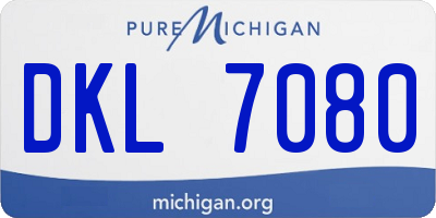 MI license plate DKL7080