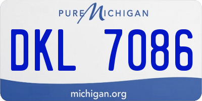MI license plate DKL7086