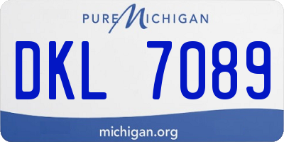 MI license plate DKL7089
